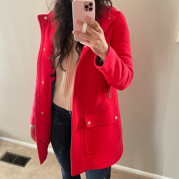 🛑 SOLD🛑J.Crew Chateau Parka Coat Red sz4 - Picture 5 of 15